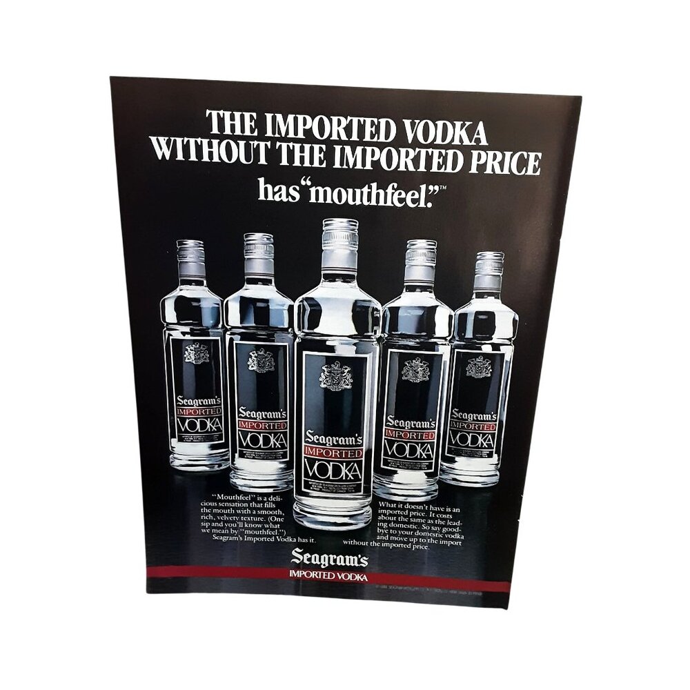 1985 Seagrams Vodka Vintage Magazine Ad Imported